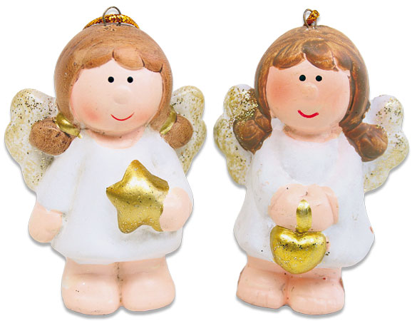 Keramik-Engel mit Glitterflügeln