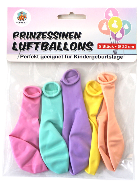 5er-Pack Luftballons "Prinzessin"