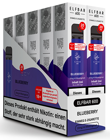 Elfbar 600 "Blueberry" mit Nikotin