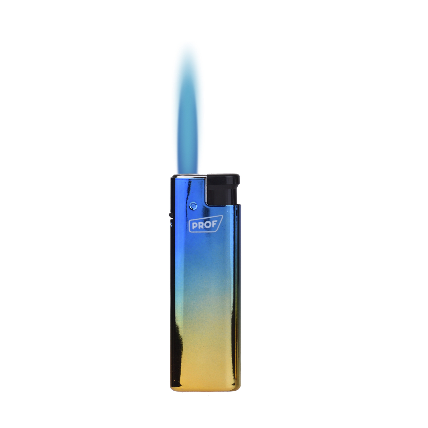 Feuerzeug, Jetflamme, blau-goldfarben, Metallgehäuse, Sturmfeuerzeug