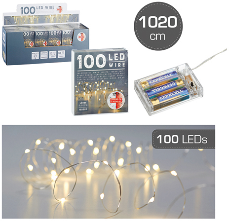 Lichterkette Draht/Mikro 100 LEDs Indoor