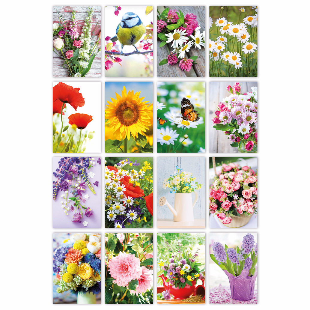 Grußkarte Blanko Blumen #6