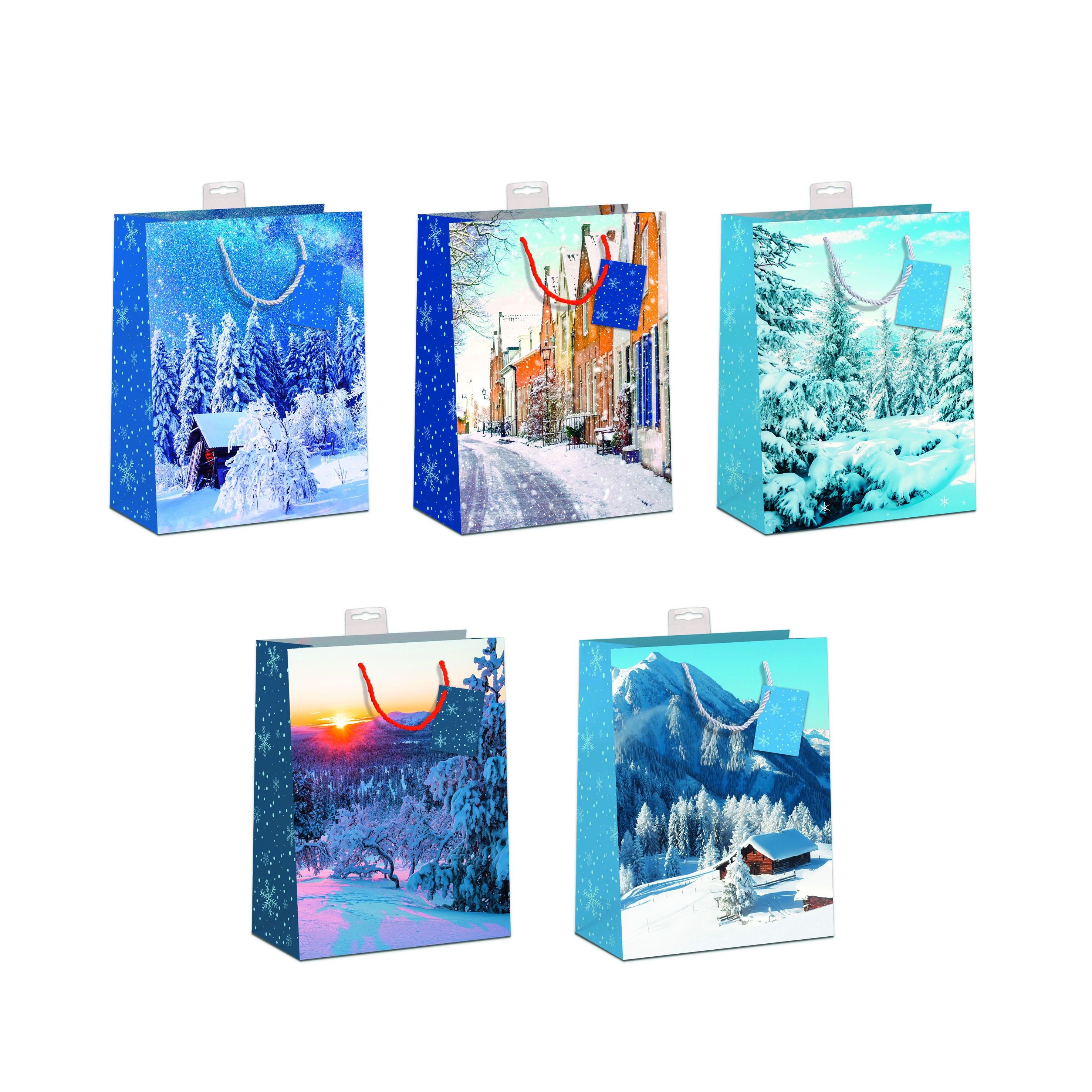 Geschenktüte "Winterlandschaften" Large